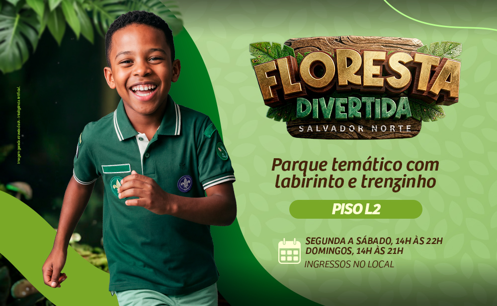 Floresta Divertida: trenzinho e labirinto temáticos