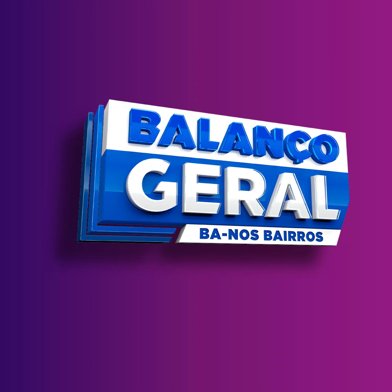 Peça em fundo com gradiente roxo, marca do Balaço Geral nos bairros Bahia